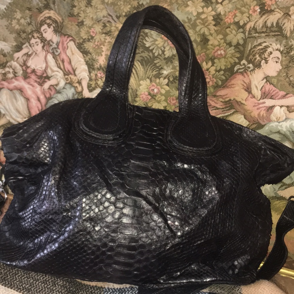 Justified Hunter skin leather handbag
